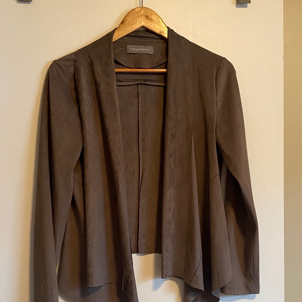 Bagatelle Faux Suede jacket. Size M. Grey in color